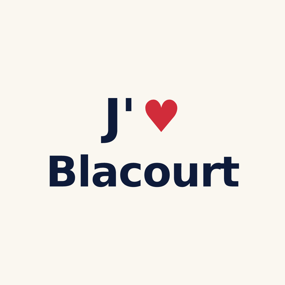 Tasse personnalisée Blacourt — design J'aime Blacourt