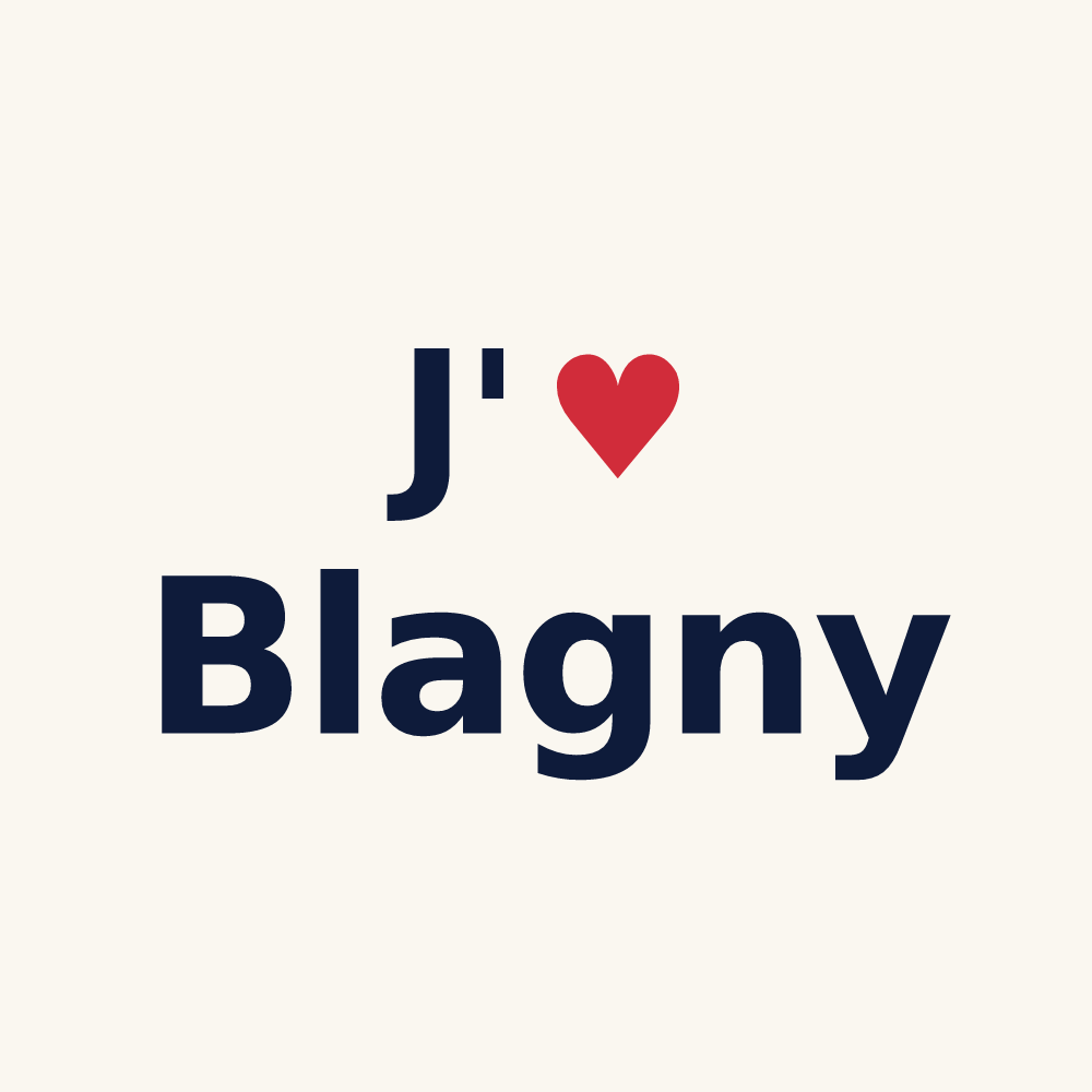 Tasse personnalisée Blagny — design J'aime Blagny