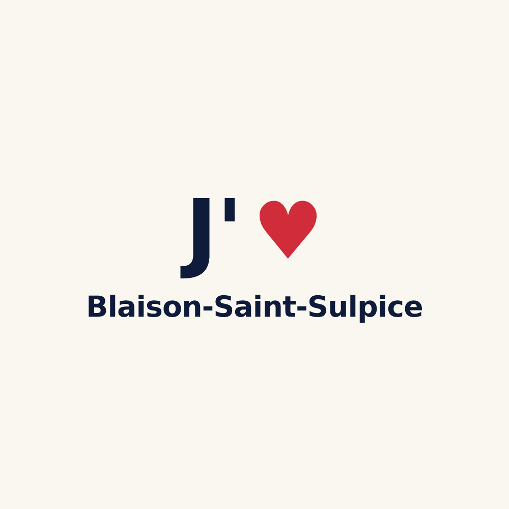 Tasse personnalisée Blaison-Saint-Sulpice — design « J'aime Blaison-Saint-Sulpice » imprimé sur la tasse