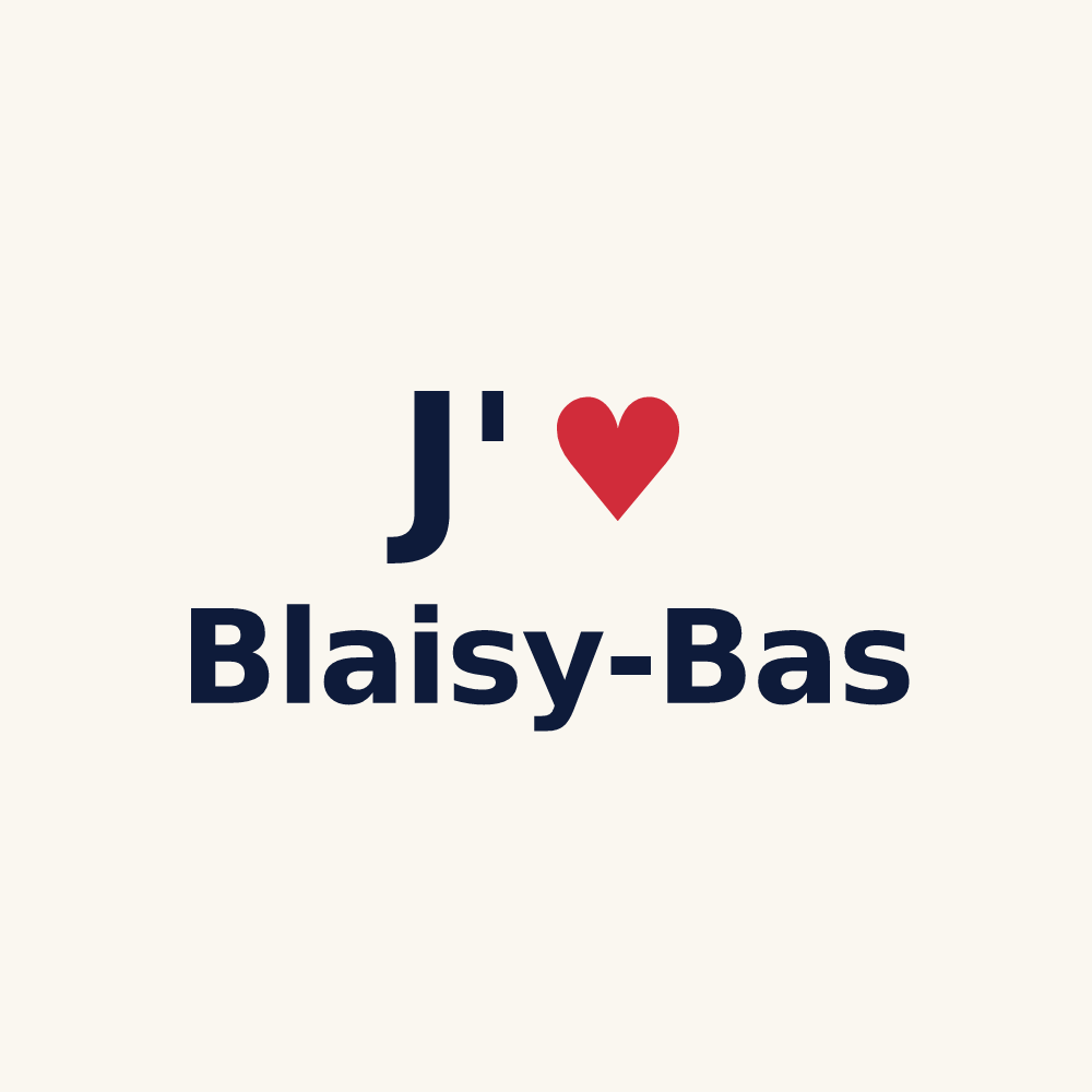 Tasse personnalisée Blaisy-Bas — design « J'aime Blaisy-Bas » imprimé sur la tasse