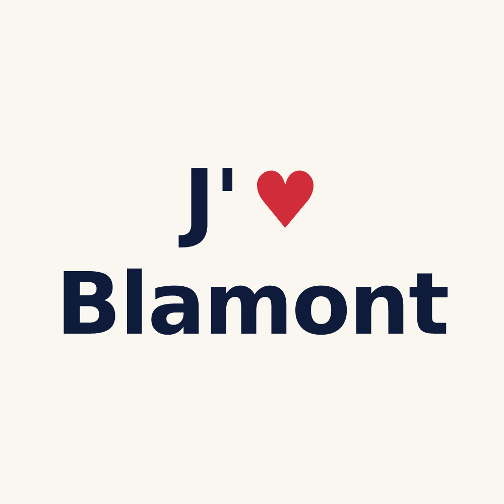 Tasse personnalisée Blamont — design J'aime Blamont