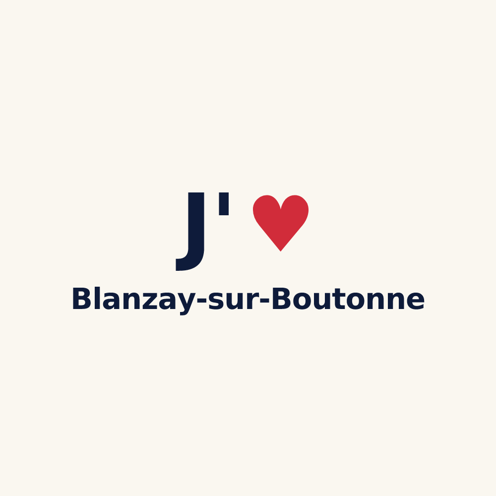 Tasse personnalisée Blanzay-sur-Boutonne — design « J'aime Blanzay-sur-Boutonne » imprimé sur la tasse