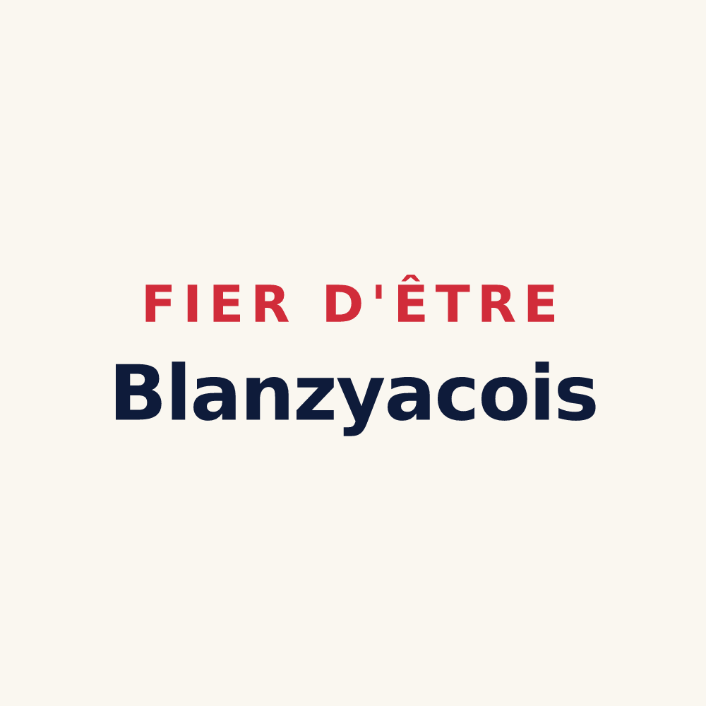 Tasse « Fier d'être Blanzyacois » — design pour Blanzy-lès-Fismes