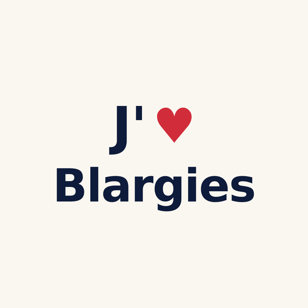 Tasse personnalisée Blargies — design J'aime Blargies