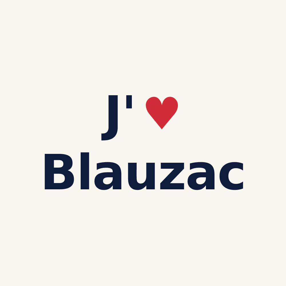 Tasse personnalisée Blauzac — design J'aime Blauzac