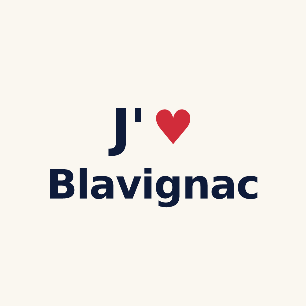 Tasse personnalisée Blavignac — design J'aime Blavignac