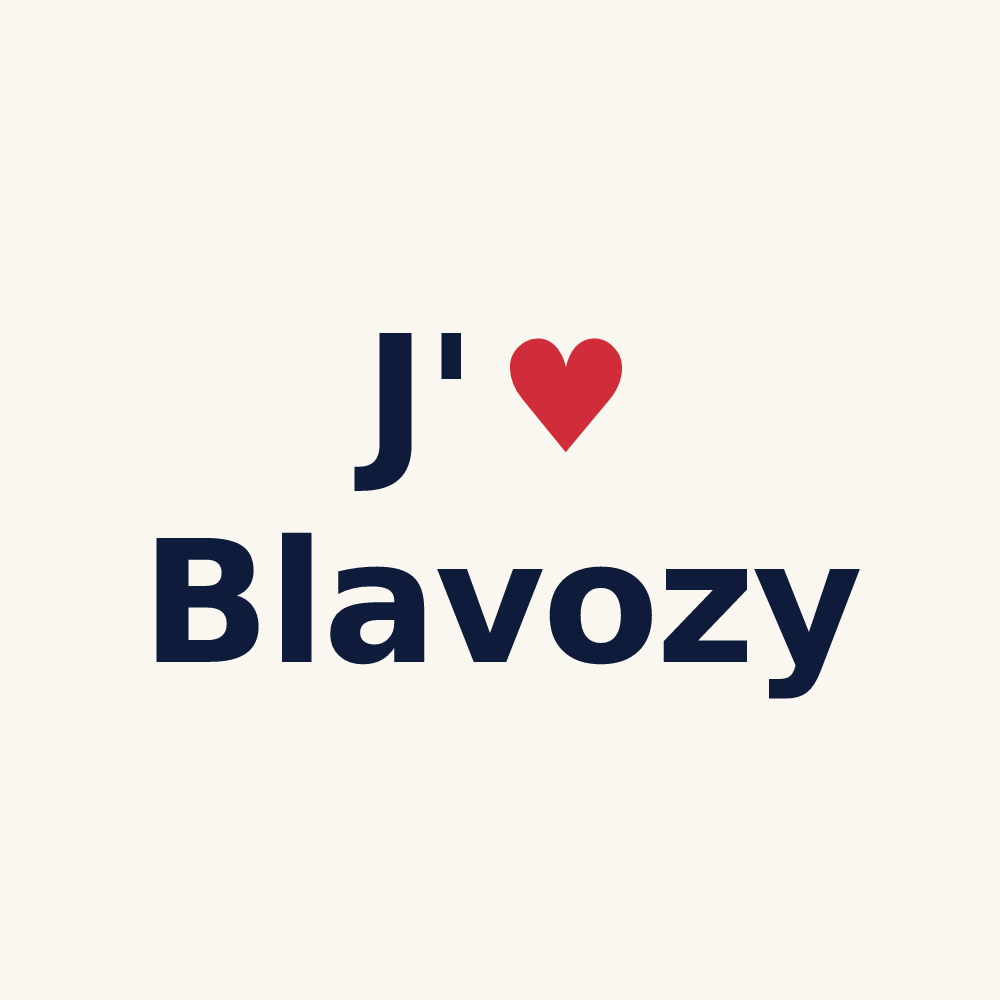 Tasse personnalisée Blavozy — design J'aime Blavozy