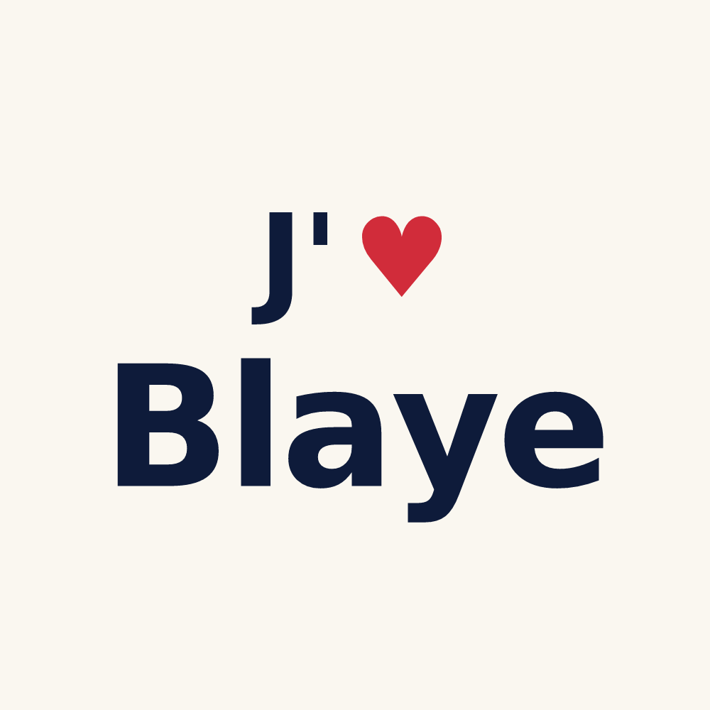 Tasse personnalisée Blaye — design J'aime Blaye