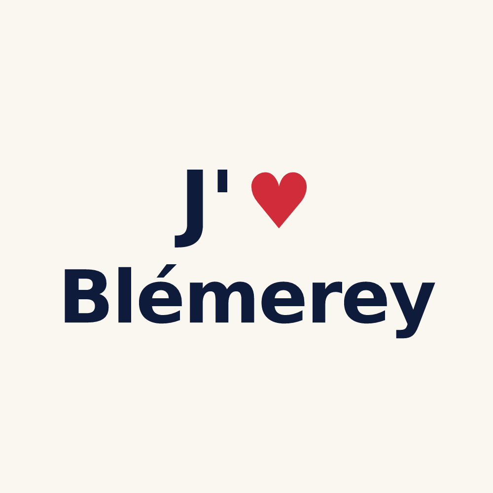 Tasse personnalisée Blémerey — design J'aime Blémerey
