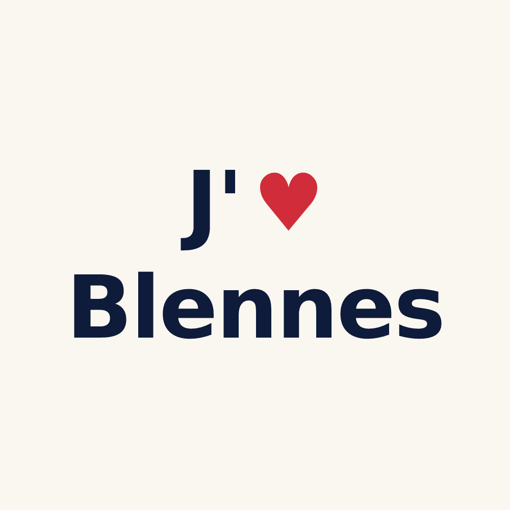 Tasse personnalisée Blennes — design J'aime Blennes