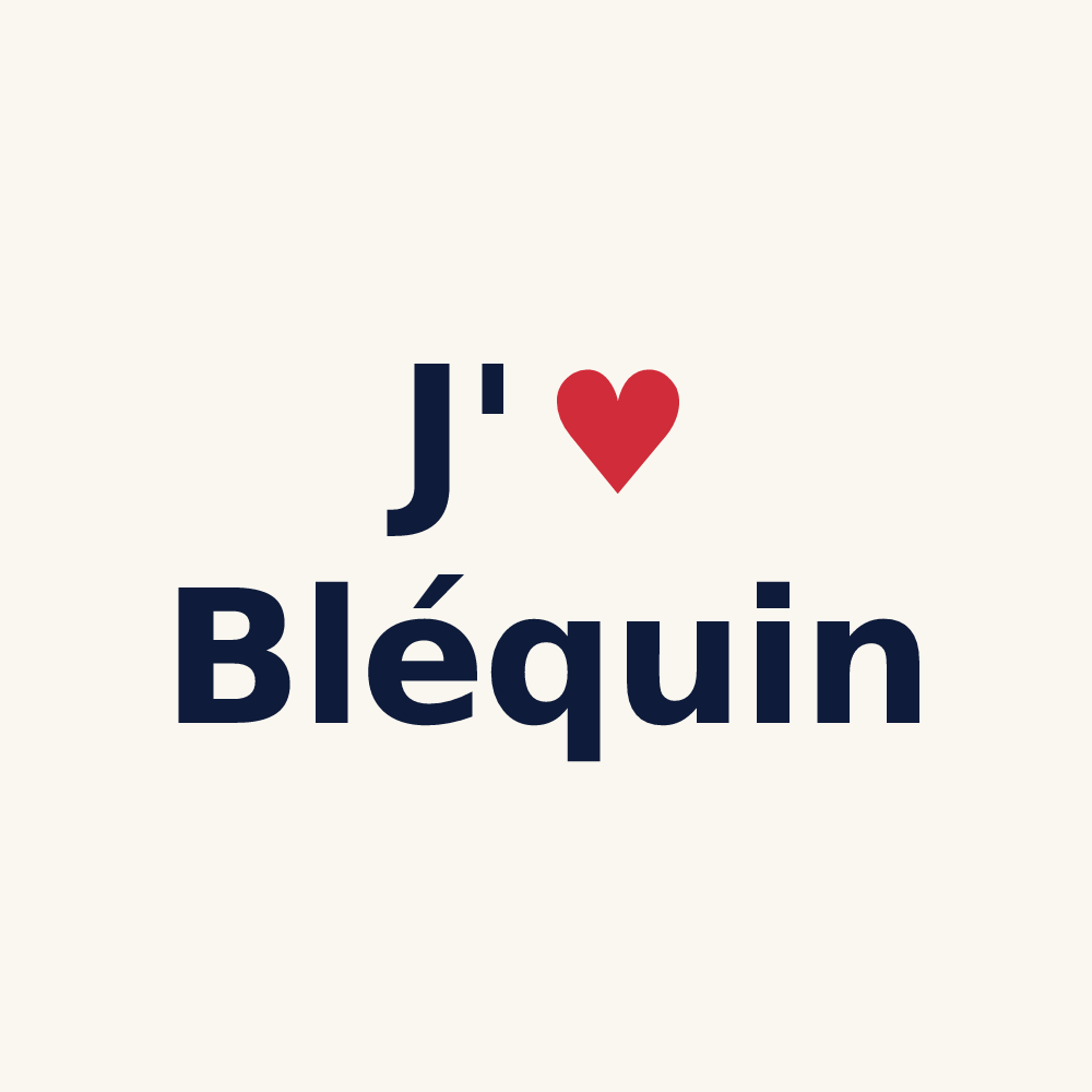 Tasse personnalisée Bléquin — design J'aime Bléquin