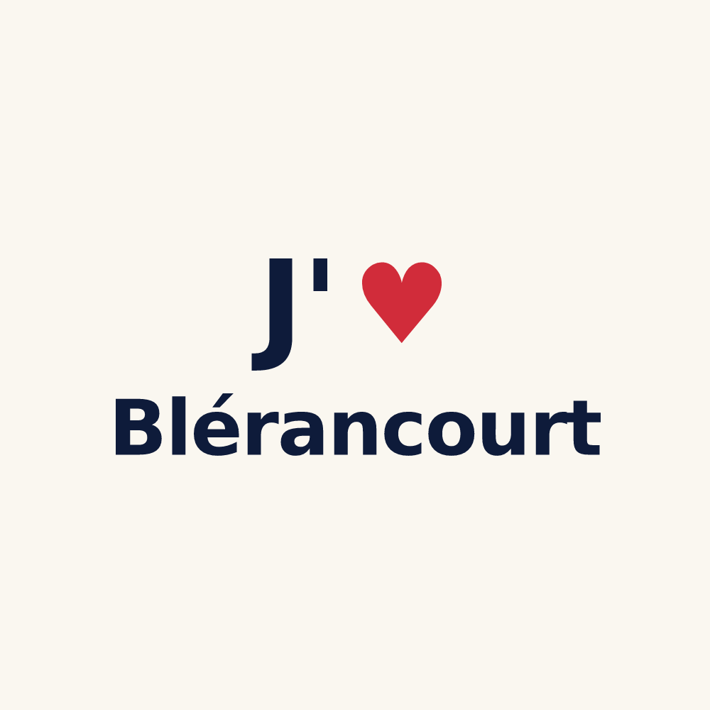 Tasse personnalisée Blérancourt — design J'aime Blérancourt