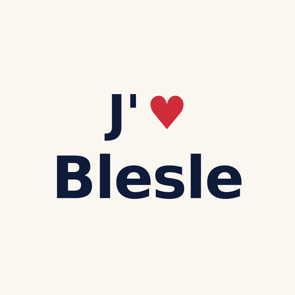 Tasse personnalisée Blesle — design J'aime Blesle