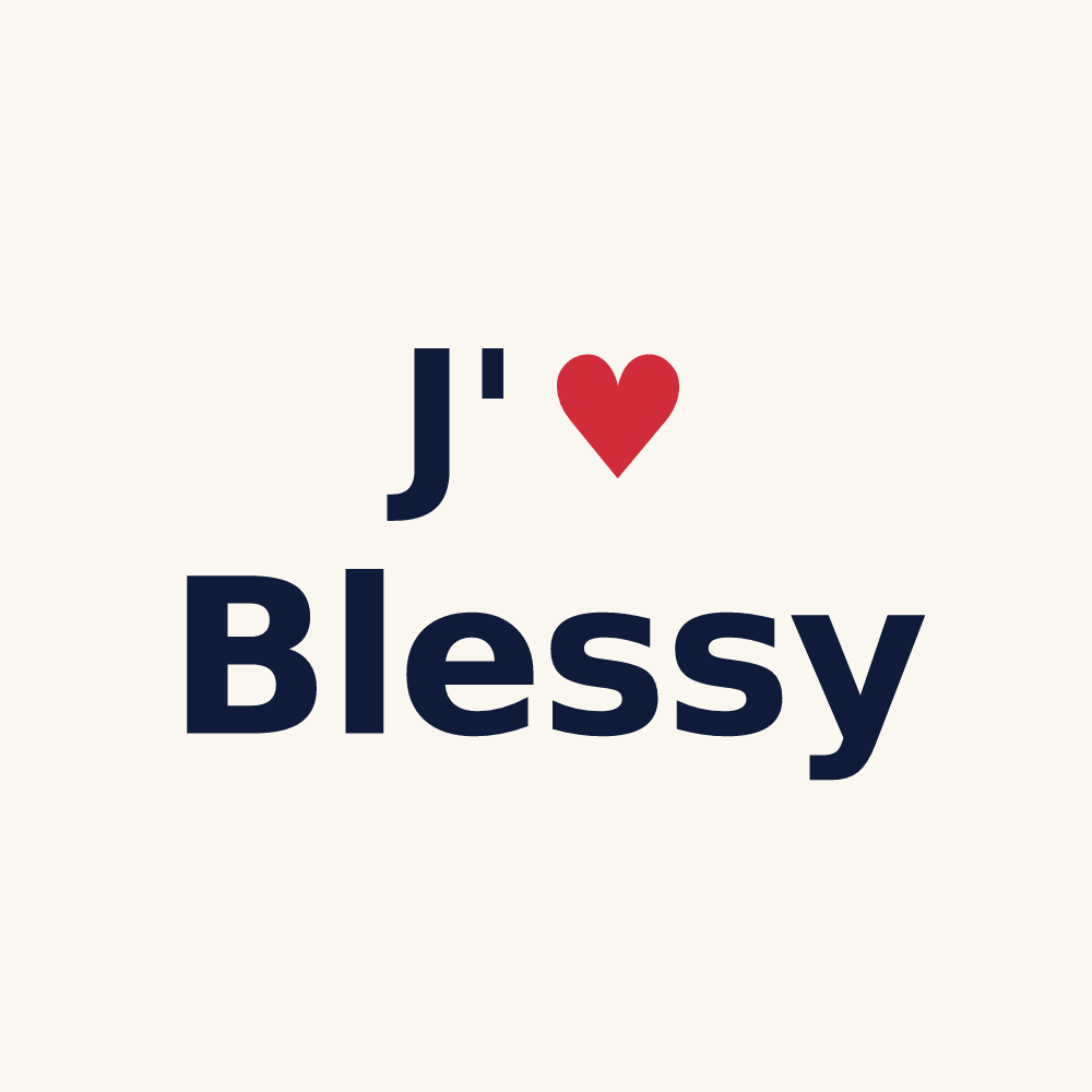 Tasse personnalisée Blessy — design J'aime Blessy