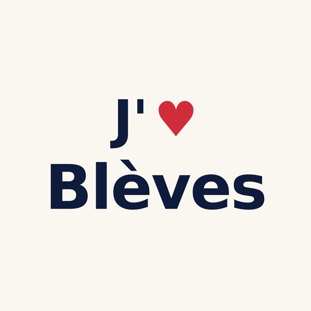 Tasse personnalisée Blèves — design J'aime Blèves