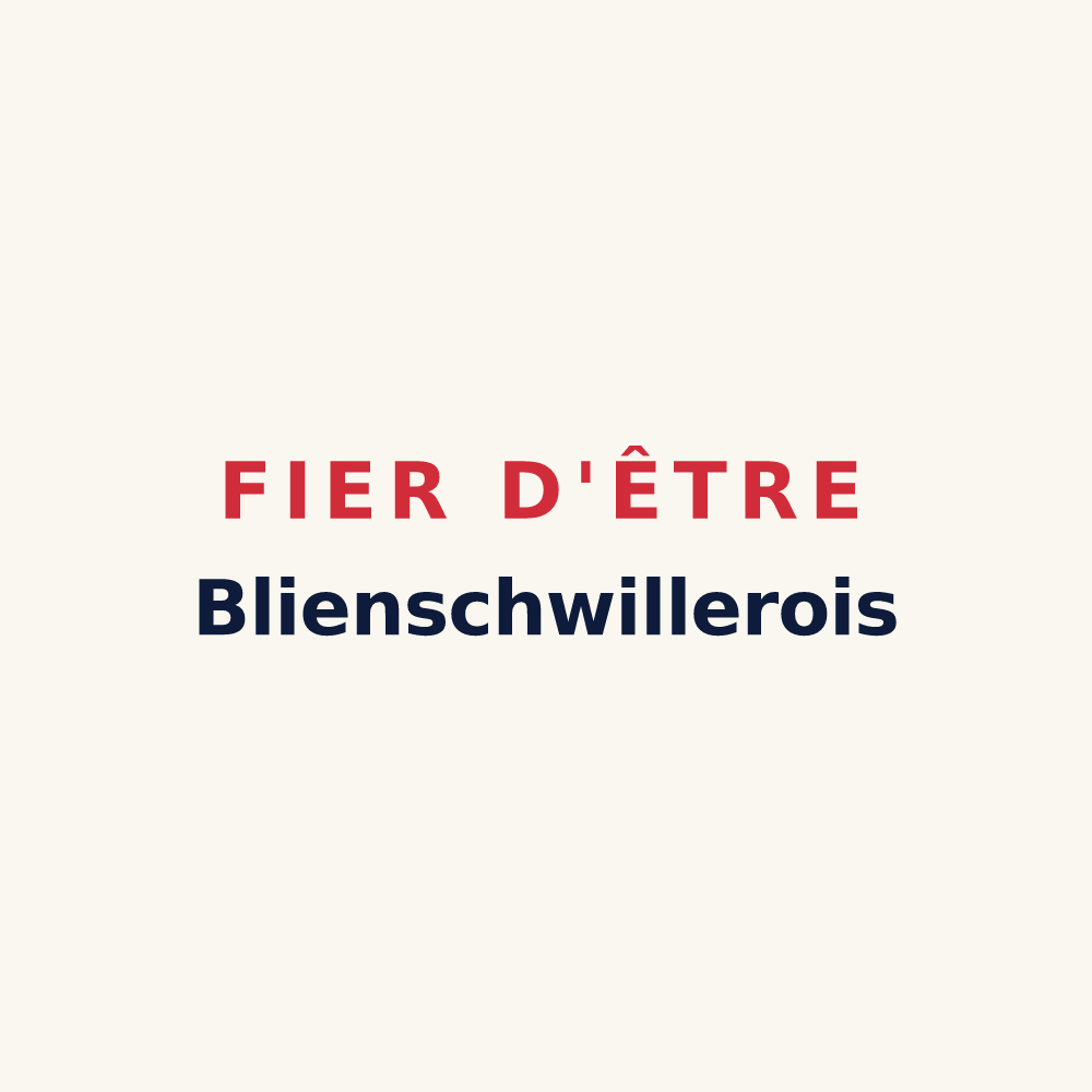Tasse « Fier d'être Blienschwillerois » — design pour Blienschwiller