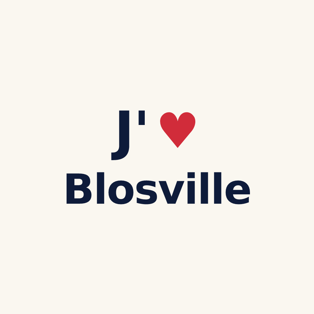 Tasse personnalisée Blosville — design J'aime Blosville