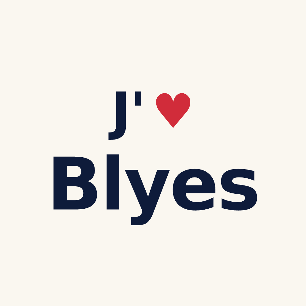 Tasse personnalisée Blyes — design « J'aime Blyes » imprimé sur la tasse