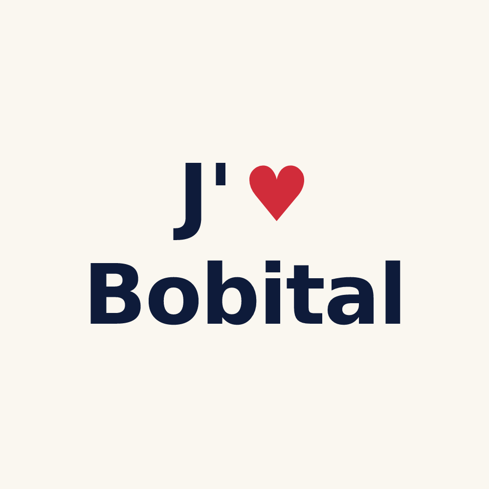 Tasse personnalisée Bobital — design J'aime Bobital