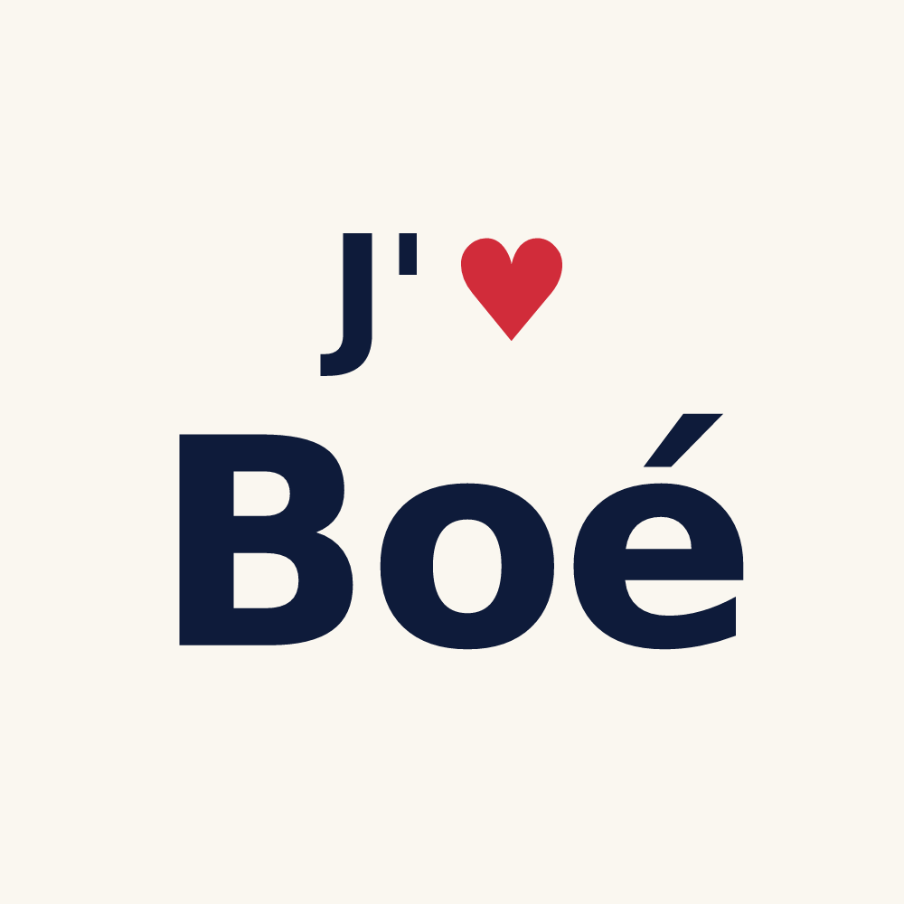 Tasse personnalisée Boé — design J'aime Boé