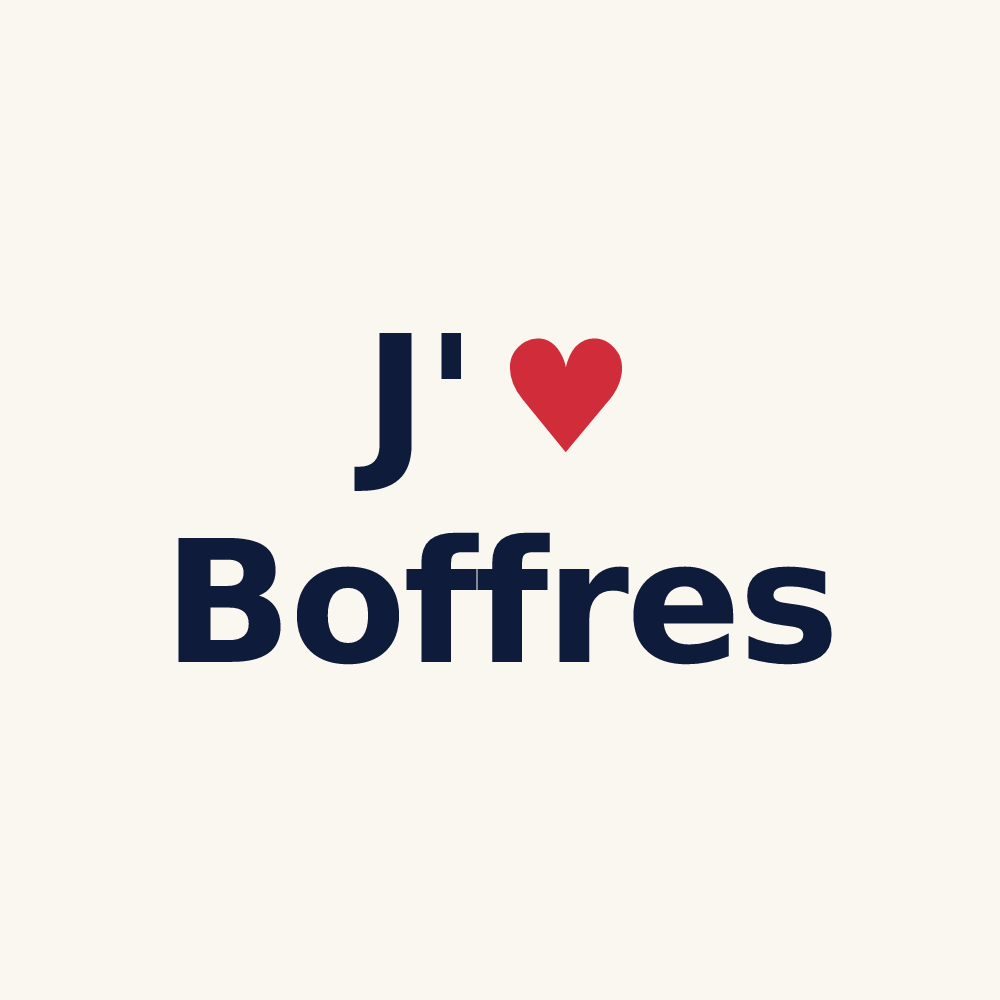 Tasse personnalisée Boffres — design J'aime Boffres