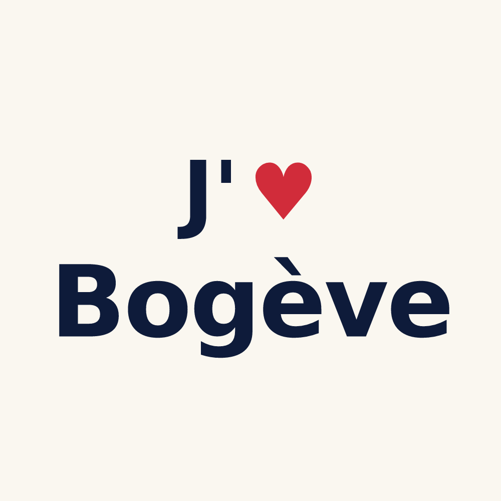 Tasse personnalisée Bogève — design J'aime Bogève