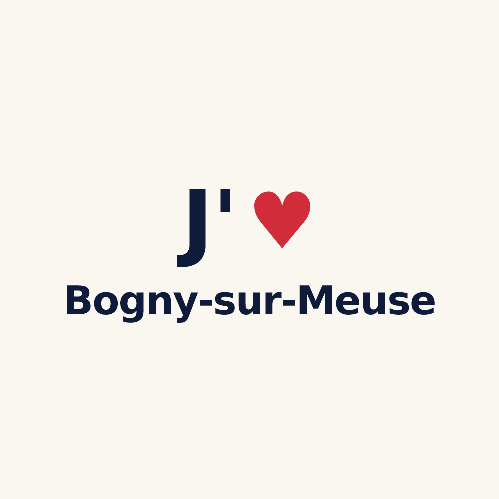 Tasse personnalisée Bogny-sur-Meuse — design « J'aime Bogny-sur-Meuse » imprimé sur la tasse