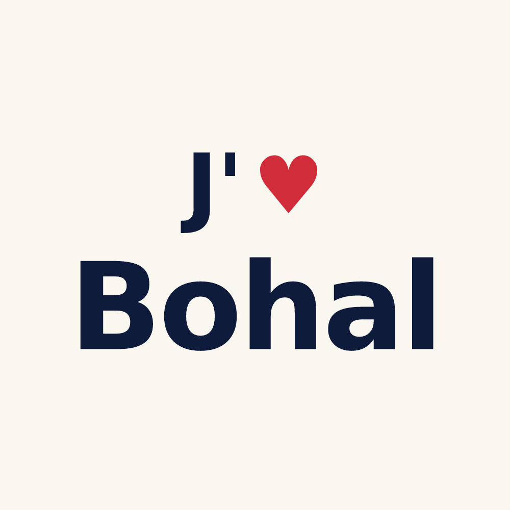 Tasse personnalisée Bohal — design J'aime Bohal
