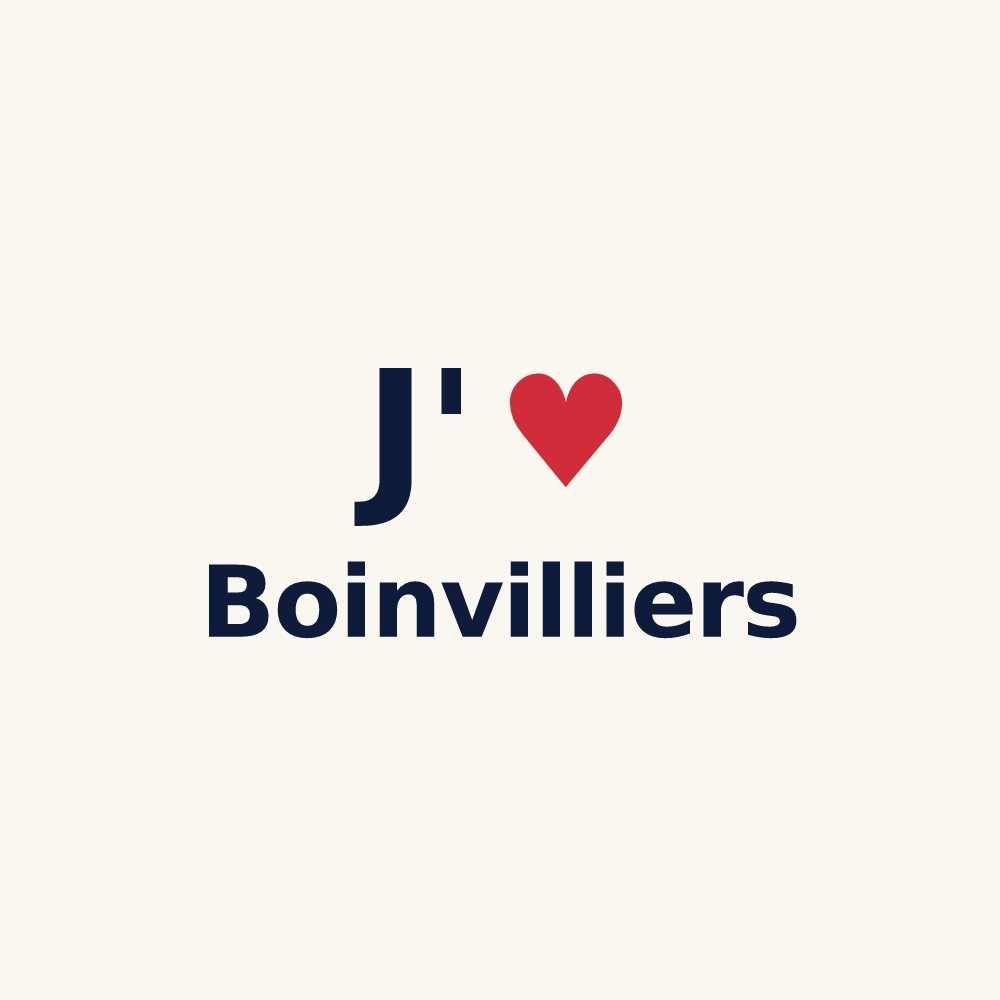Tasse personnalisée Boinvilliers — design J'aime Boinvilliers