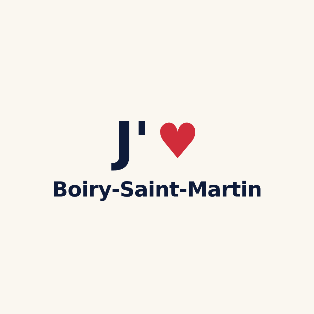 Tasse personnalisée Boiry-Saint-Martin — design J'aime Boiry-Saint-Martin