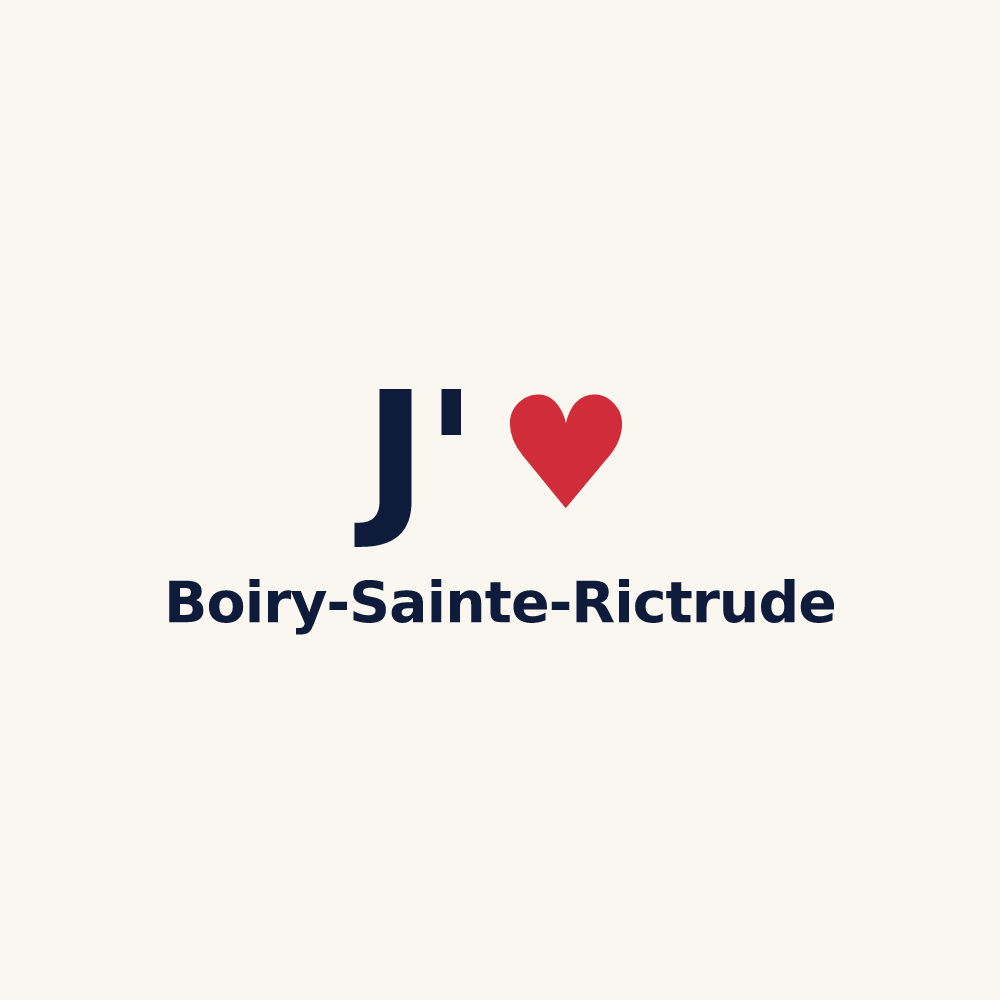 Tasse personnalisée Boiry-Sainte-Rictrude — design J'aime Boiry-Sainte-Rictrude