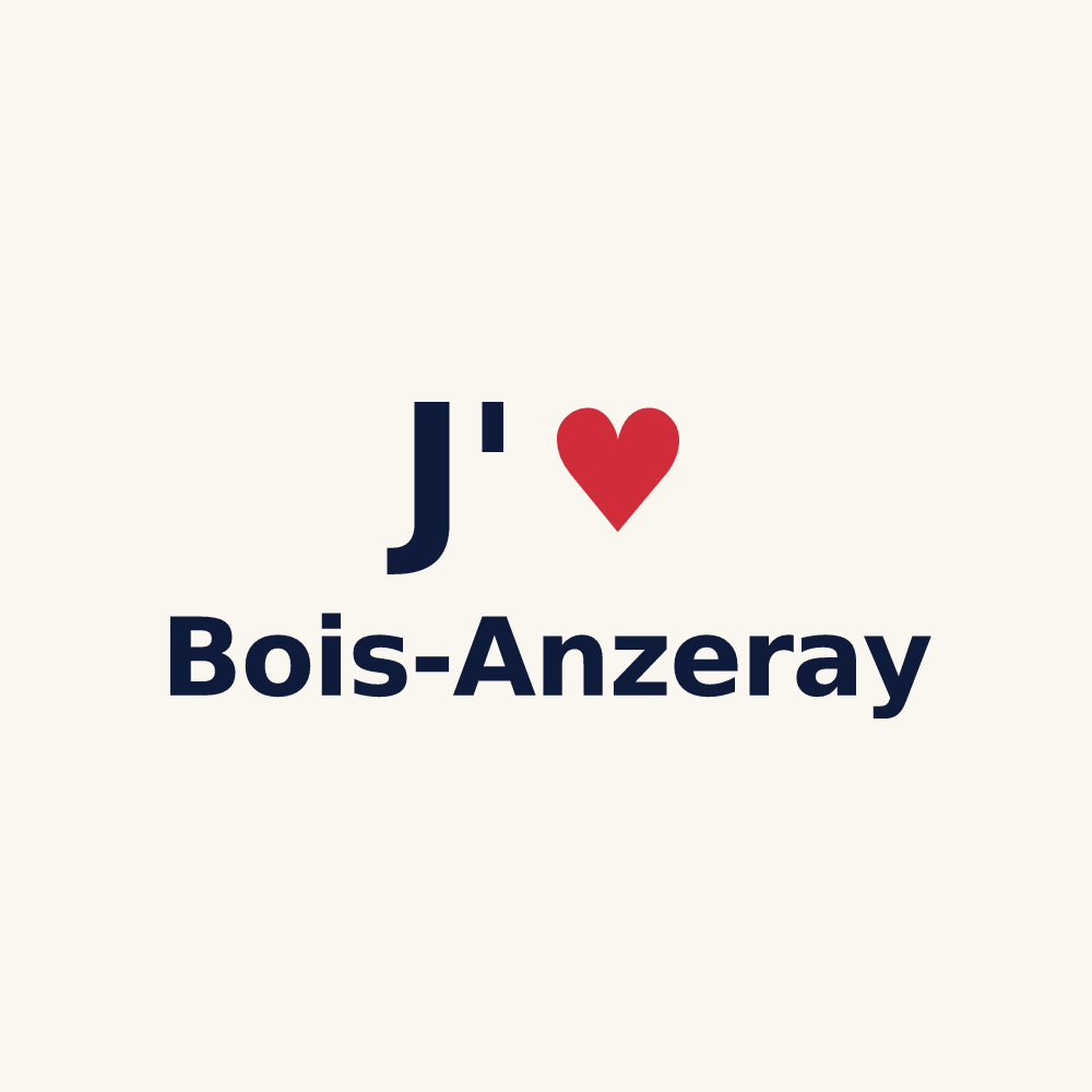 Tasse personnalisée Bois-Anzeray — design J'aime Bois-Anzeray