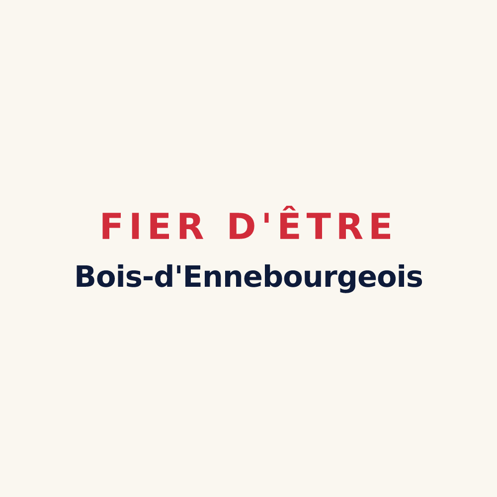 Tasse « Fier d'être Bois-d'Ennebourgeois » — design pour Bois-d'Ennebourg
