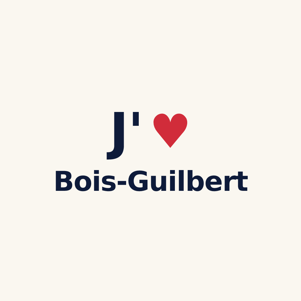 Tasse personnalisée Bois-Guilbert — design J'aime Bois-Guilbert