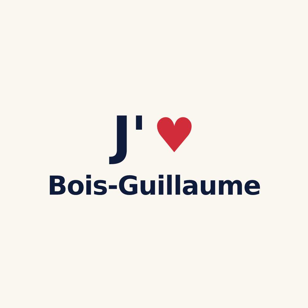 Tasse personnalisée Bois-Guillaume — design J'aime Bois-Guillaume