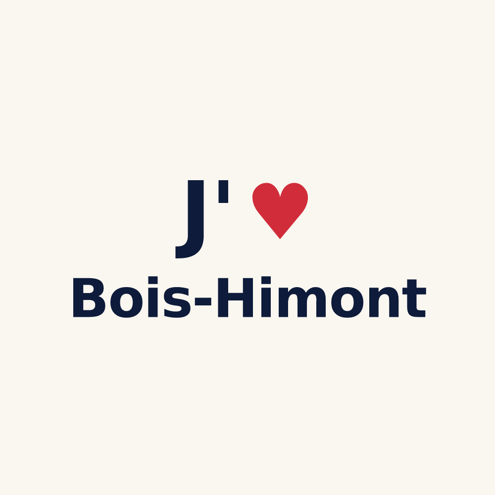 Tasse personnalisée Bois-Himont — design « J'aime Bois-Himont » imprimé sur la tasse