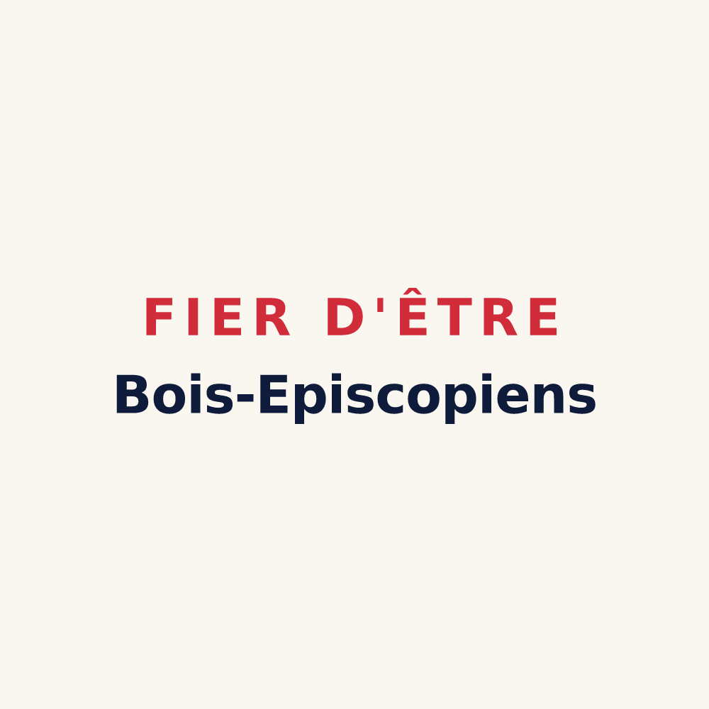 Tasse « Fier d'être Bois-Episcopiens » — design pour Bois-l'Évêque