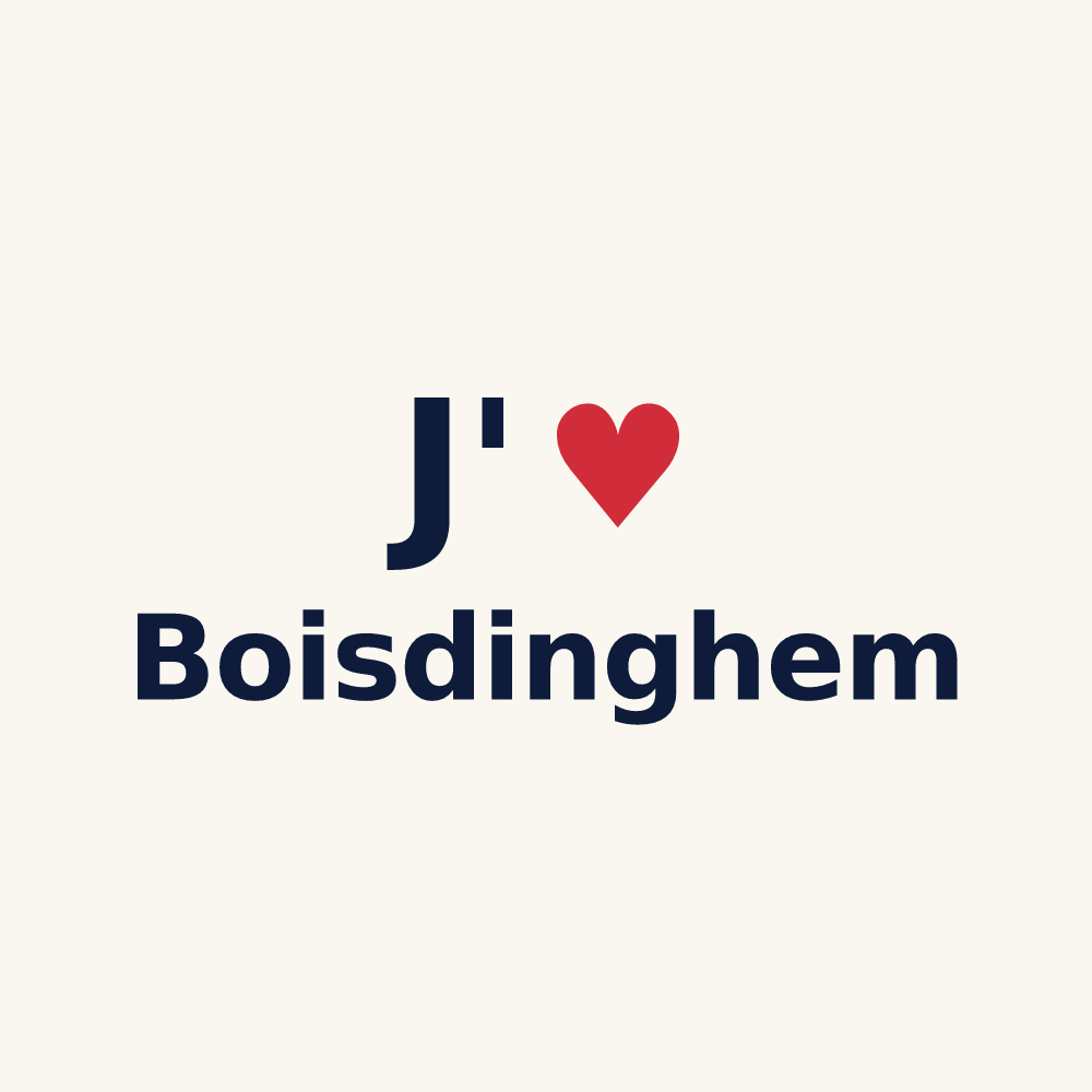 Tasse personnalisée Boisdinghem — design J'aime Boisdinghem