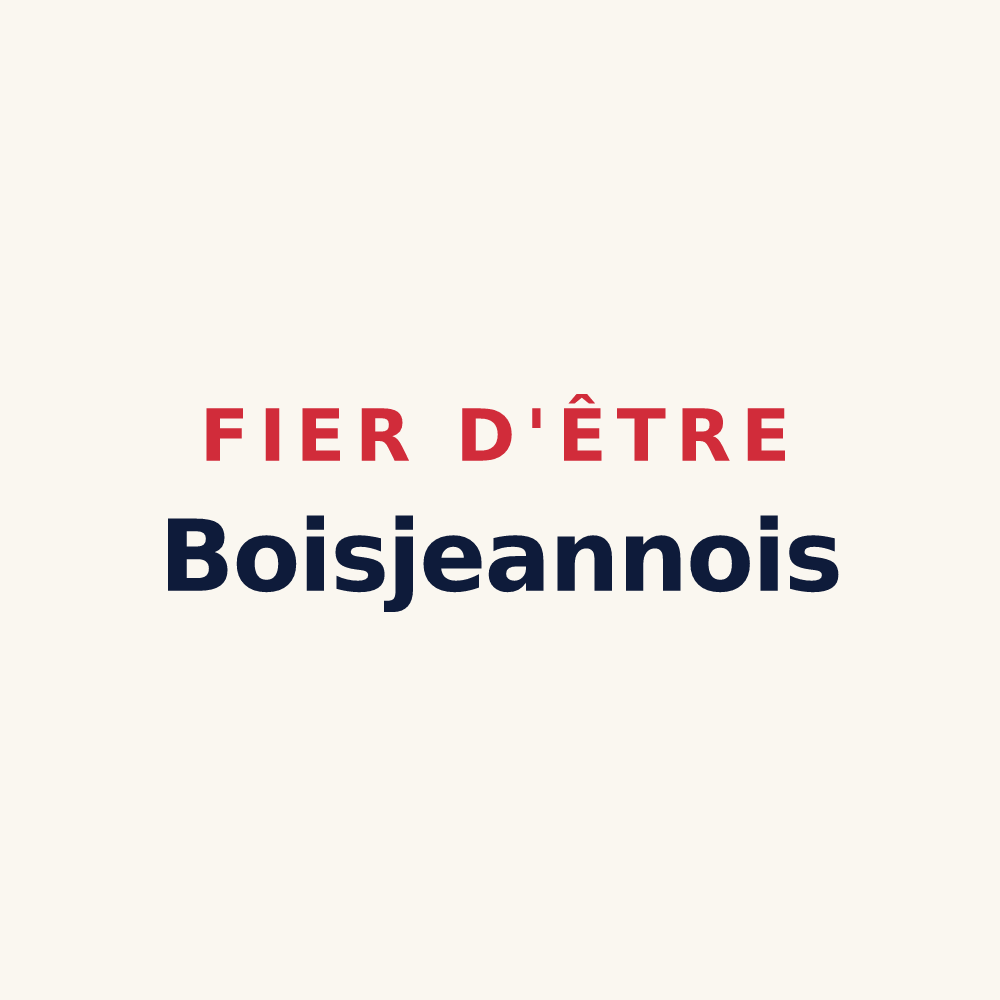 Tasse « Fier d'être Boisjeannois » — design pour Boisjean