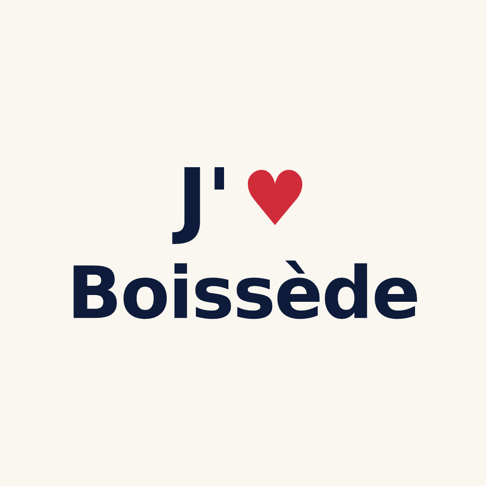 Tasse personnalisée Boissède — design J'aime Boissède