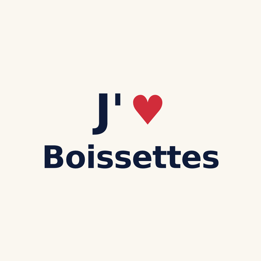 Tasse personnalisée Boissettes — design J'aime Boissettes