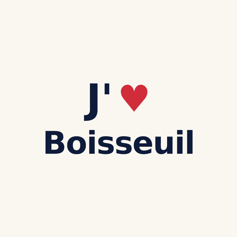 Tasse personnalisée Boisseuil — design J'aime Boisseuil