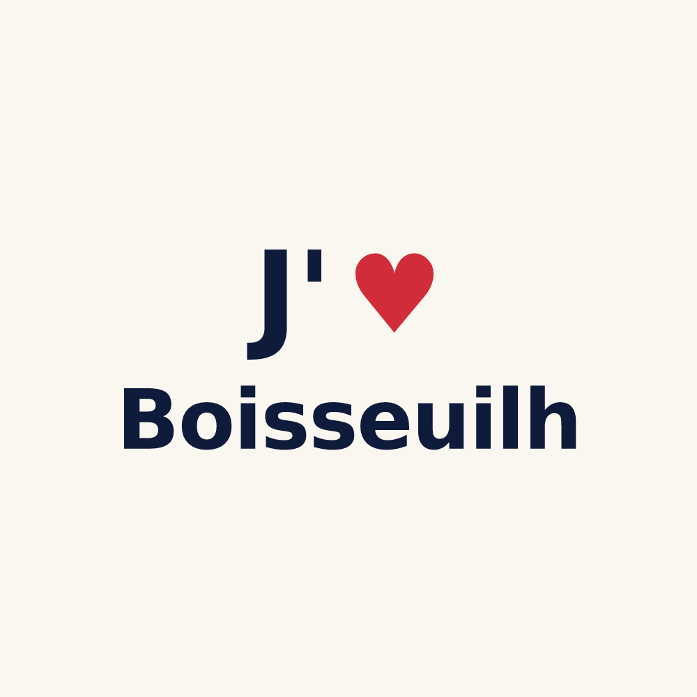 Tasse personnalisée Boisseuilh — design « J'aime Boisseuilh » imprimé sur la tasse