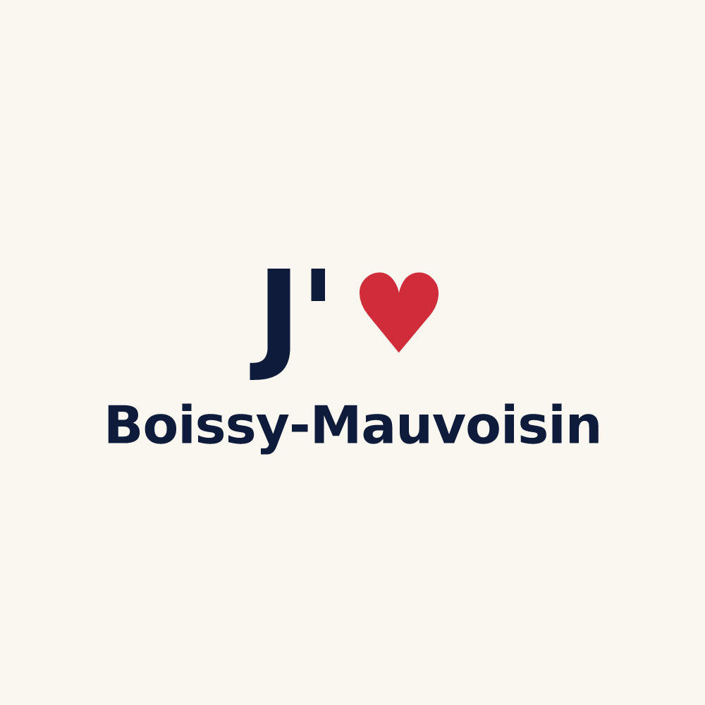 Tasse personnalisée Boissy-Mauvoisin — design J'aime Boissy-Mauvoisin