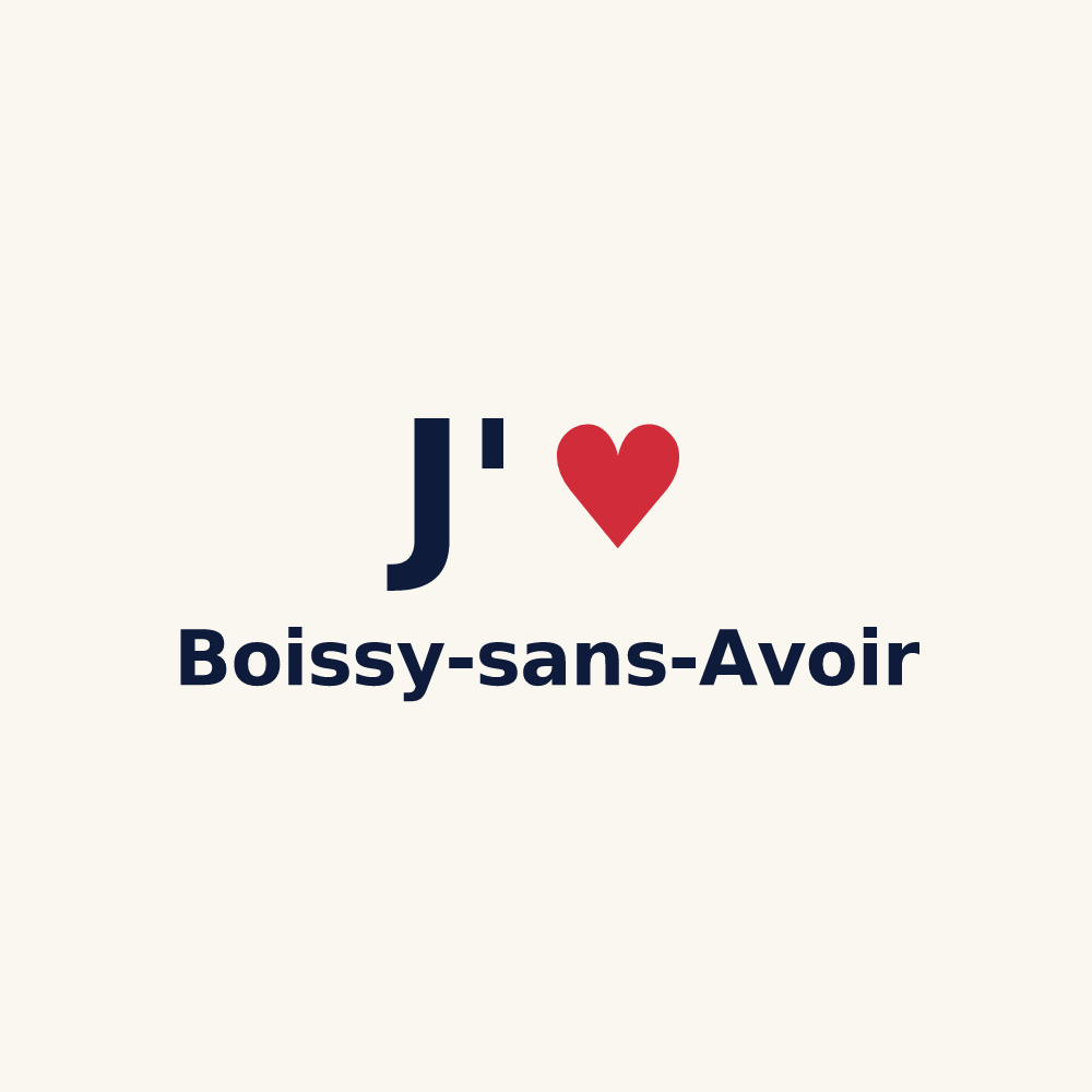 Tasse personnalisée Boissy-sans-Avoir — design J'aime Boissy-sans-Avoir