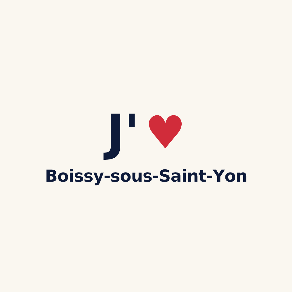 Tasse personnalisée Boissy-sous-Saint-Yon — design J'aime Boissy-sous-Saint-Yon
