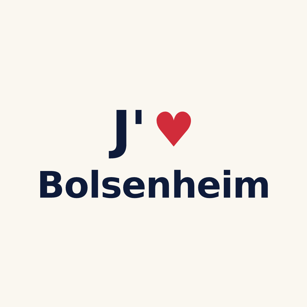 Tasse personnalisée Bolsenheim — design J'aime Bolsenheim