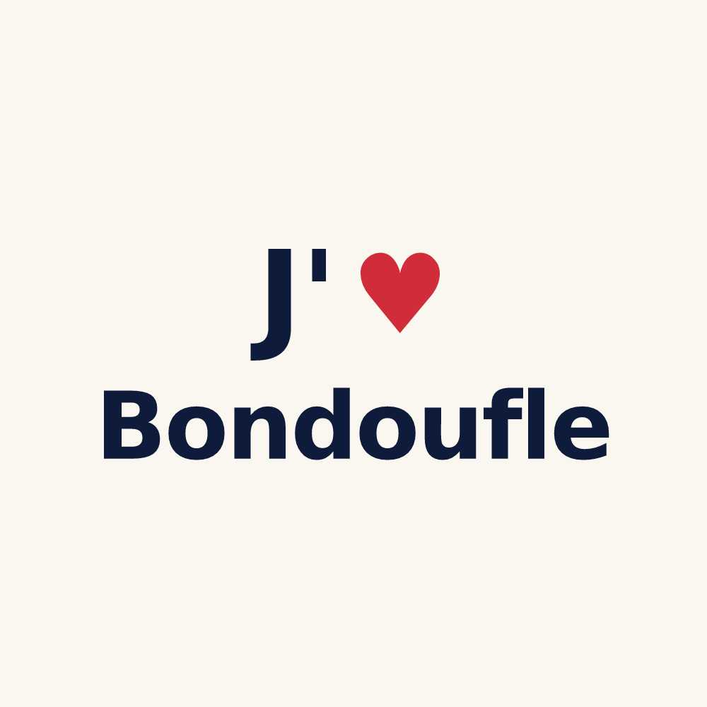 Tasse personnalisée Bondoufle — design J'aime Bondoufle