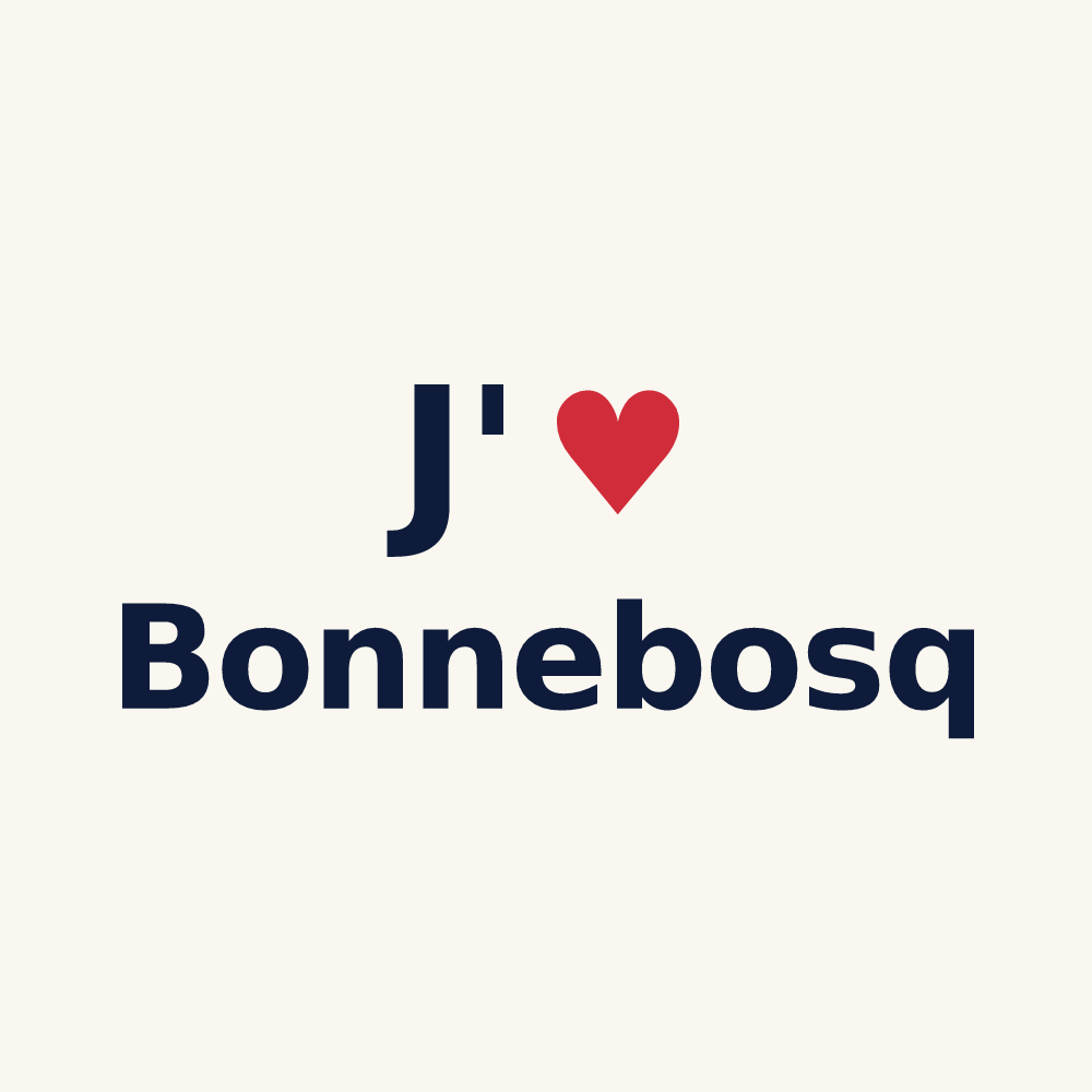 Tasse personnalisée Bonnebosq — design J'aime Bonnebosq