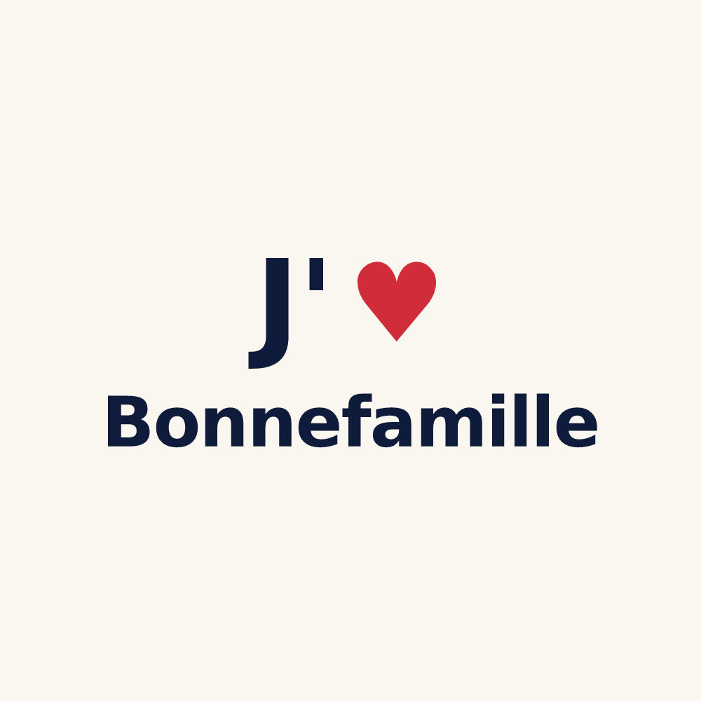Tasse personnalisée Bonnefamille — design J'aime Bonnefamille